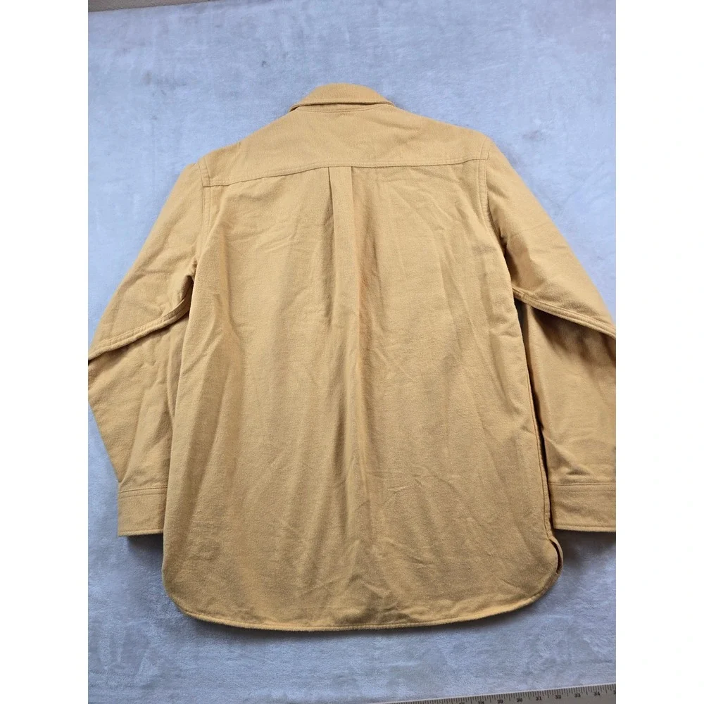 VTG LL Bean Chamois Cloth Shirt Mens Medium Regular Tan 100% Cotton Button